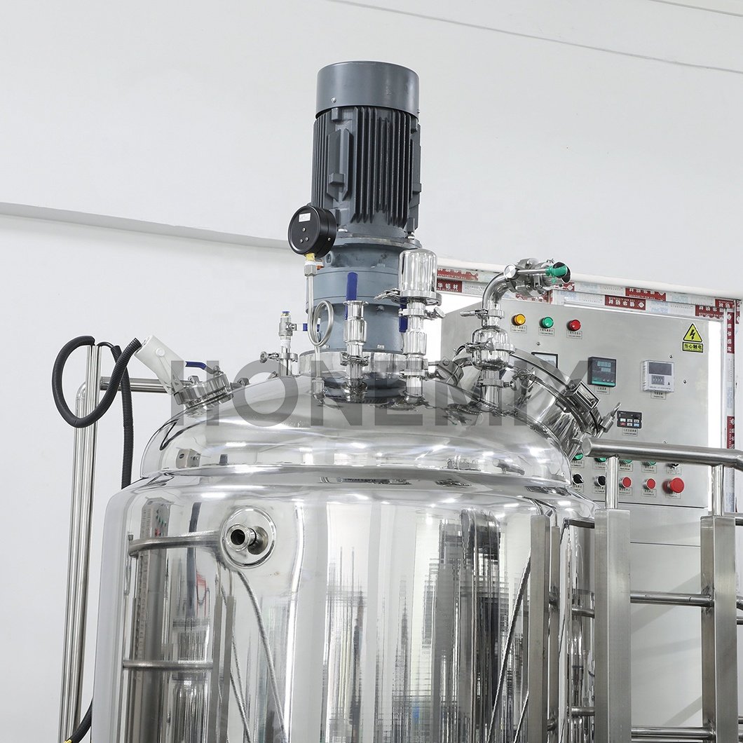 HONE 500L 1000L 3000L 5000L Vacuum Emulsifying Mixer Tank for Cosmetics Make Up Product Process Homogeneous Mixing Machine