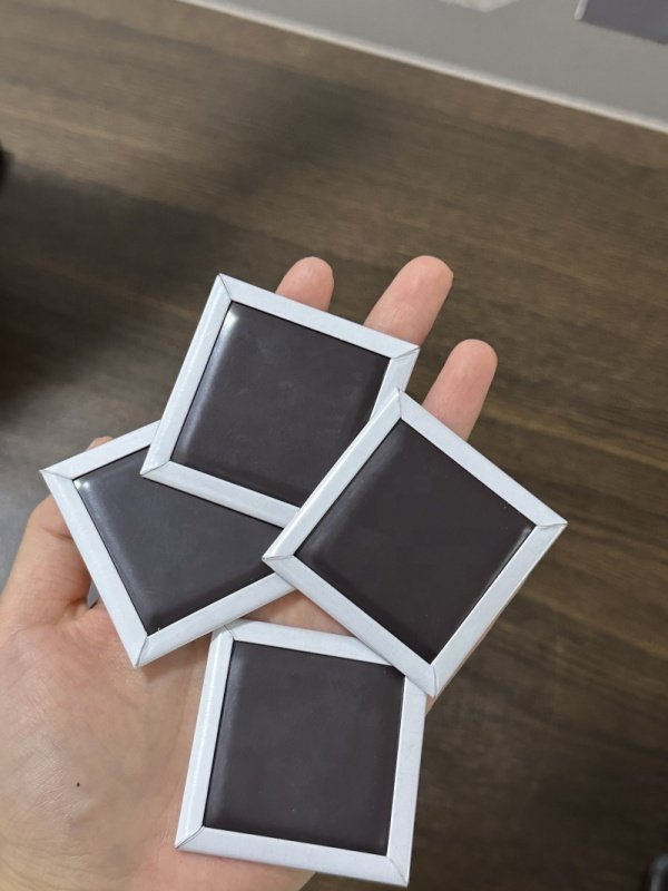 Wholesale 1000Sets angular corner fridge magnetic button 50x50mm rubber magnet button
