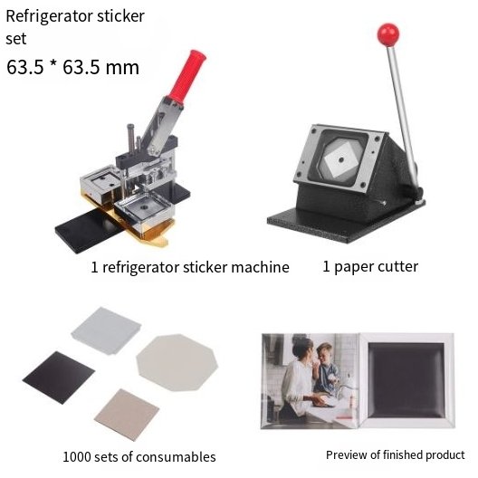 63.5*63.5Mm Square Magnet Button Machine Momplete Set Mold Magnets Maker New Design Fridge Magnets Maker Machine