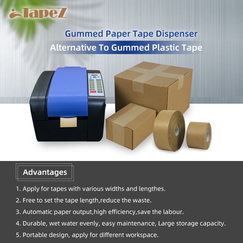 Ameson TapeZ Gummed Kraft Paper Packing Tape Dispenser for sale