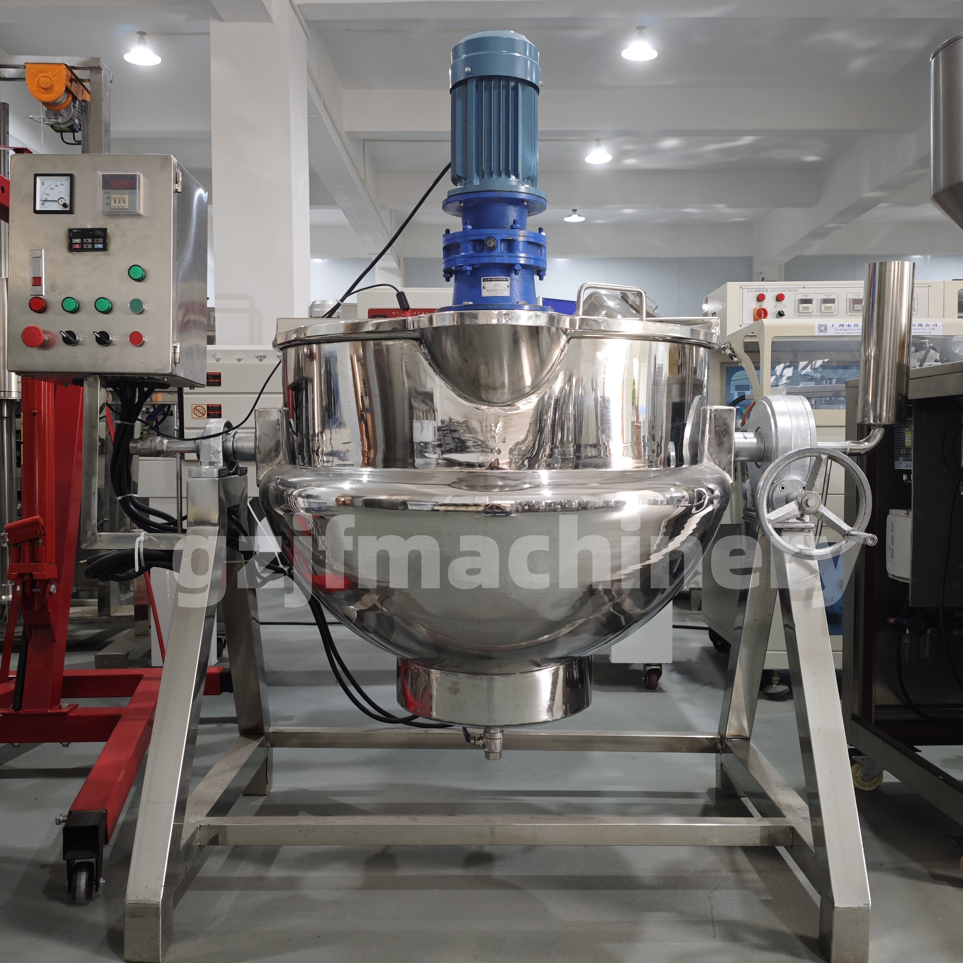 Industrial Stirrer Electric Heating Chili Sauce Mayonnaise Making Spherical Mixing Pot