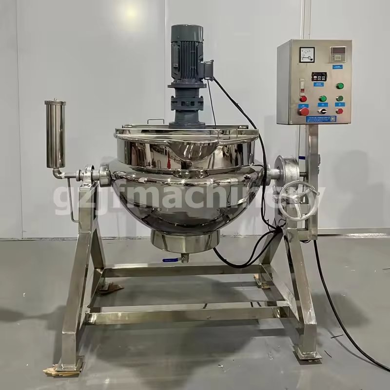 Industrial Stirrer Electric Heating Chili Sauce Mayonnaise Making Spherical Mixing Pot