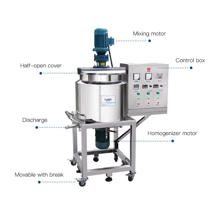 500l Detergent Liquid Soap Making Machine Automatic Shampoo Mixing Homogenizing Detergent Plant Mixing Making Machine