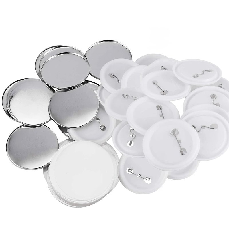 Badge Making Machine Metal Paper Cutter with 500 Plastic Blank Badge Buttons