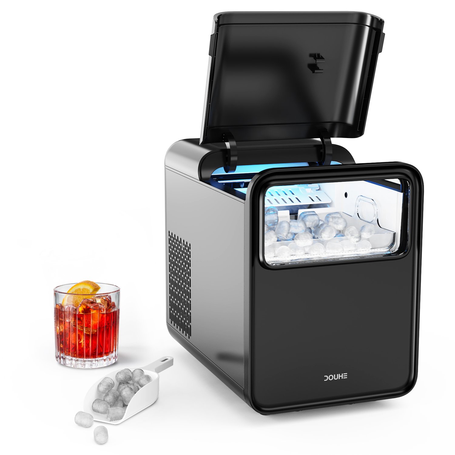 DOUHE New Style 95w 12kg Per Day Household Mini Smart Automatic Ice Cube Making Machine Portable Ice Maker Machine Mini