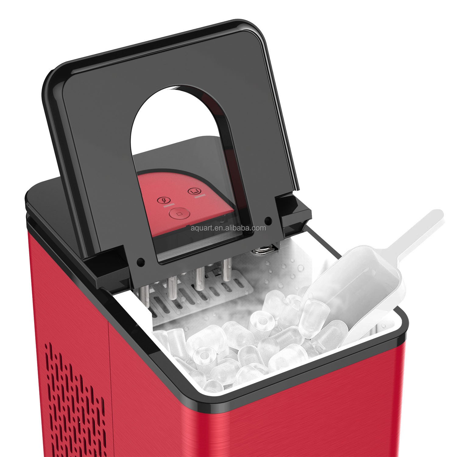 Household Compact Countertop Automatic Compressor Cooling Portable 12KG Home Mini Round Ice Cube Ice Maker Making Machine