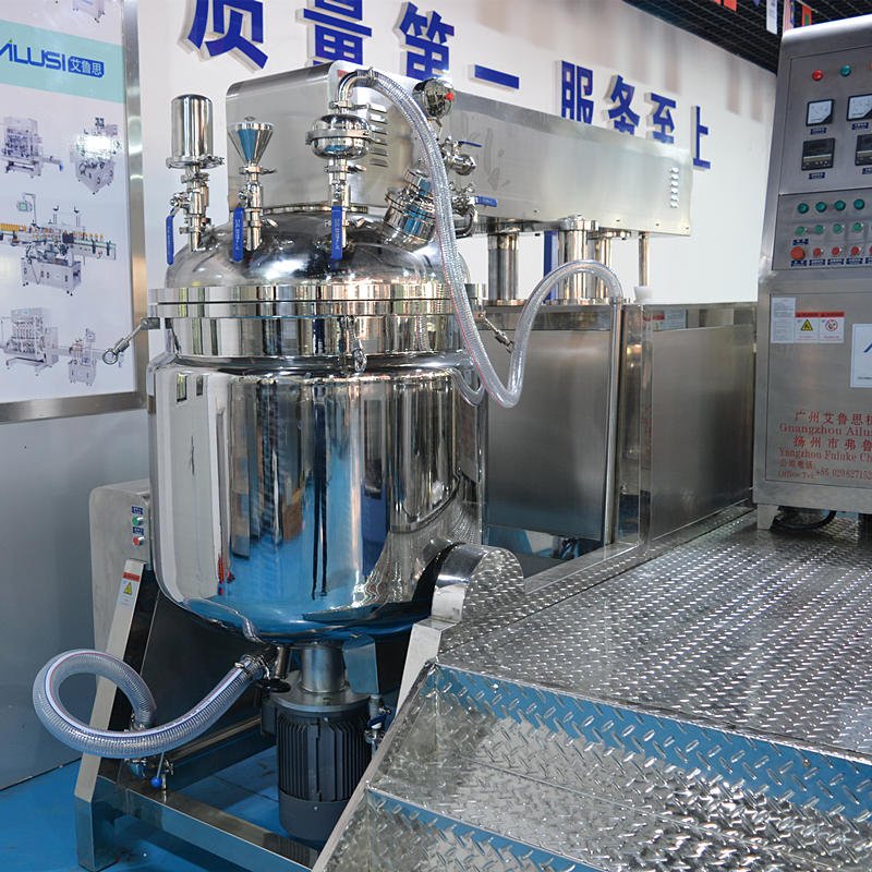 100L 200L Industrial Vacuum Emulsifier Cosmetic Skin Face Cream/Lotion/Ointment Maker Gel Wax Paste Making Mixing Machine