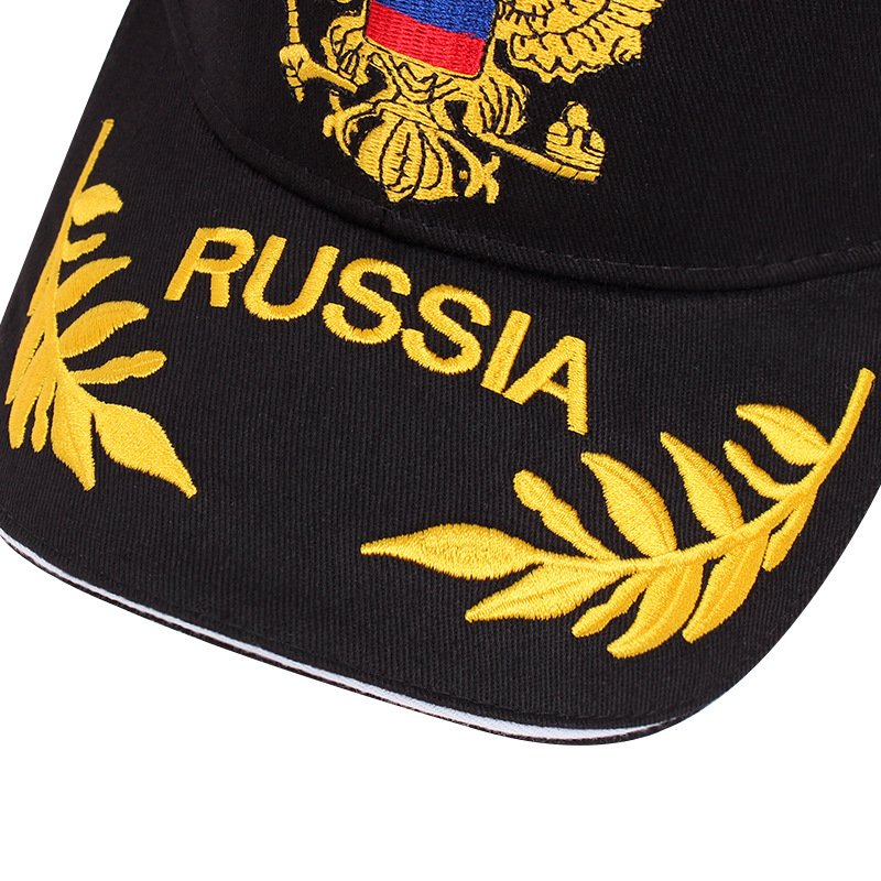 Russian flag embroidered baseball cap Adjustable fashion hat Universal sunblock hat for men and women