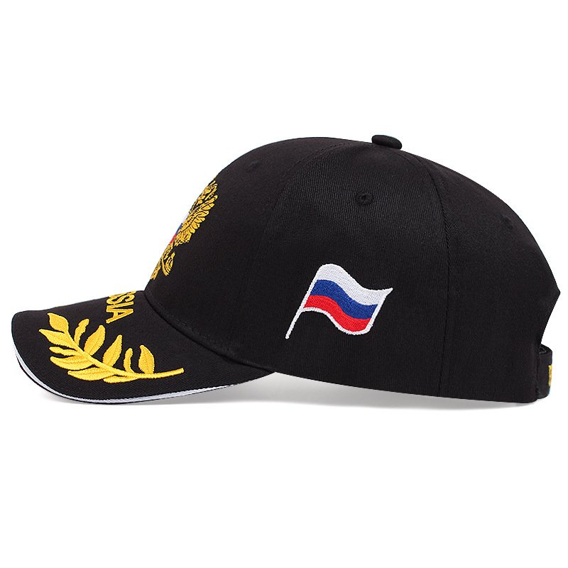 Russian flag embroidered baseball cap Adjustable fashion hat Universal sunblock hat for men and women