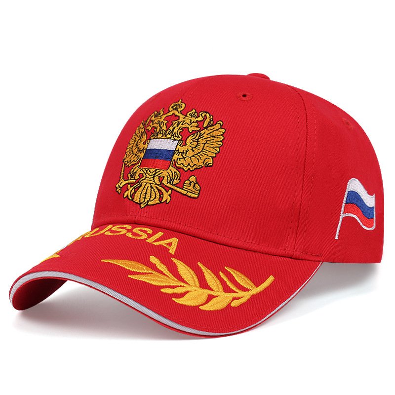 Russian flag embroidered baseball cap Adjustable fashion hat Universal sunblock hat for men and women