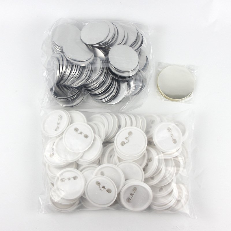 Custom Button Pins tinplate badge Maker Blanks special heart/rectangle/hexagon shape pin button badge Glitter button badge pin