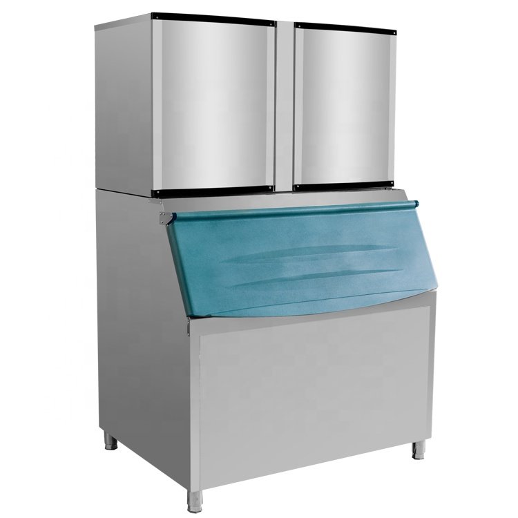 1000kg daily capacity Food grade ice crescent cube making machine for bar and hotel