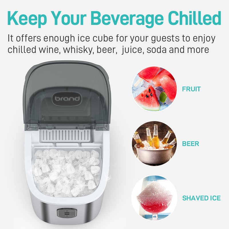 Multifunctional Large Capacity Ice Cube Makers Stainless Steel portable electric ice cube maker