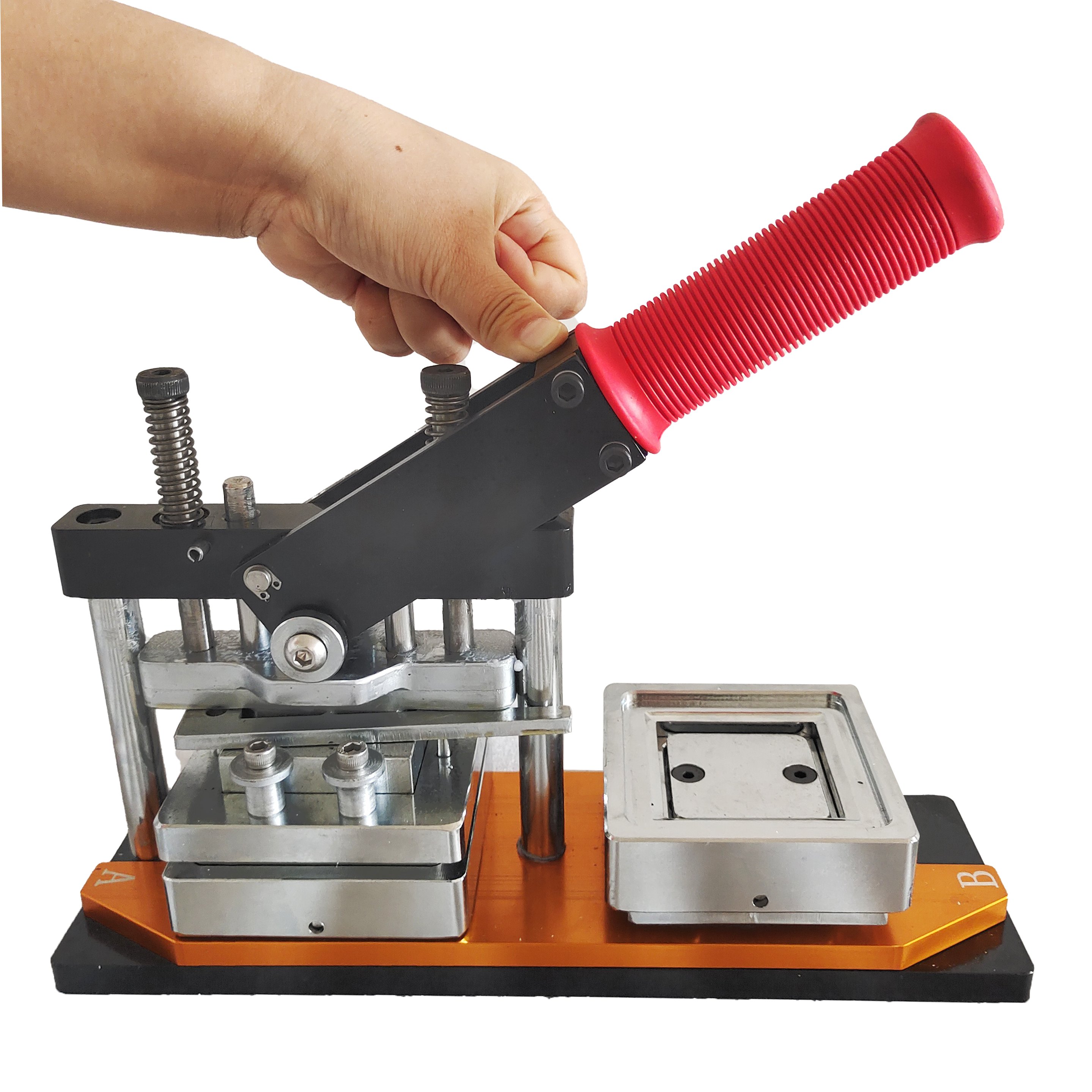 TEBAK Rectangle Shape 80*53mm 63.5*63.5mm 50*50mm Manual Photo Button Maker Magnet Machine Fridge Magnet Component