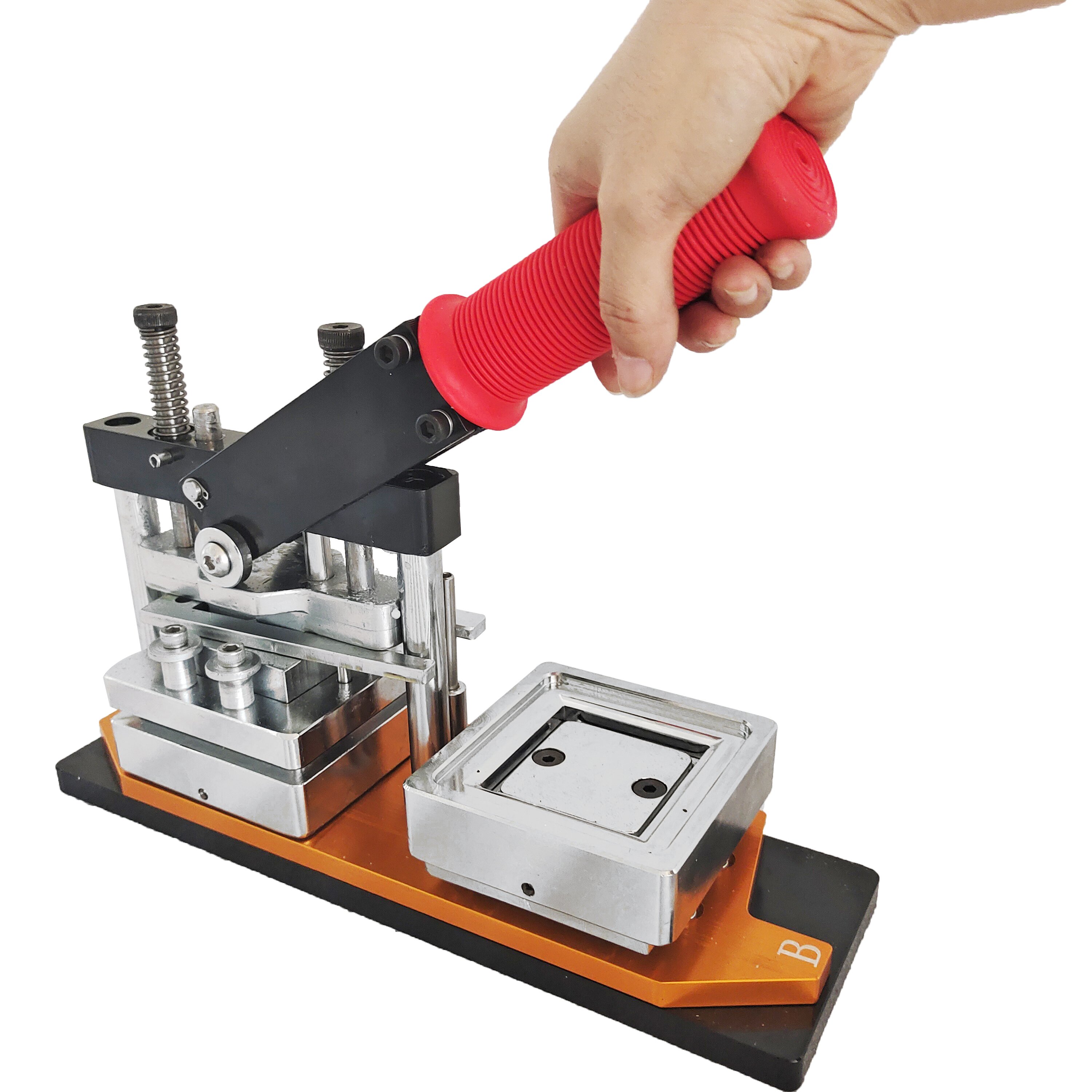 TEBAK Rectangle Shape 80*53mm 63.5*63.5mm 50*50mm Manual Photo Button Maker Magnet Machine Fridge Magnet Component