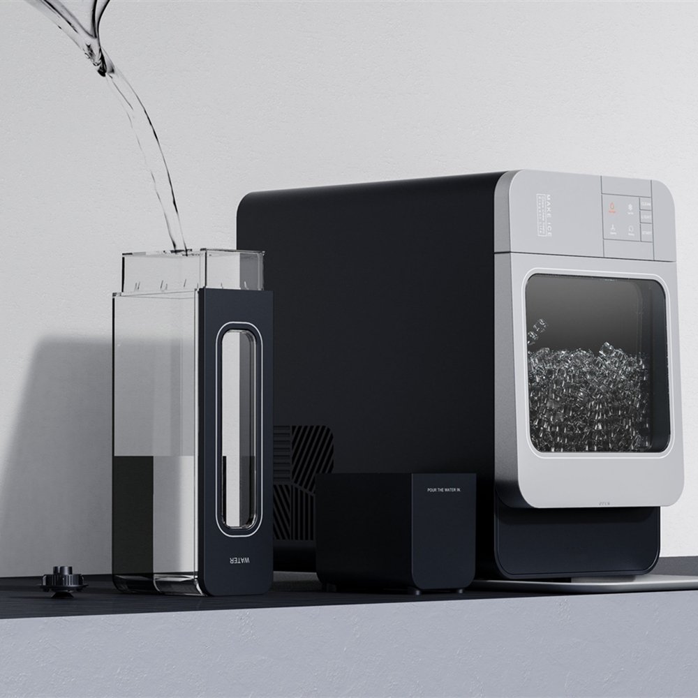 Apartment & Kitchen Using Quick Ice Making with Self-Cleaning Function Countertop Ice Maker