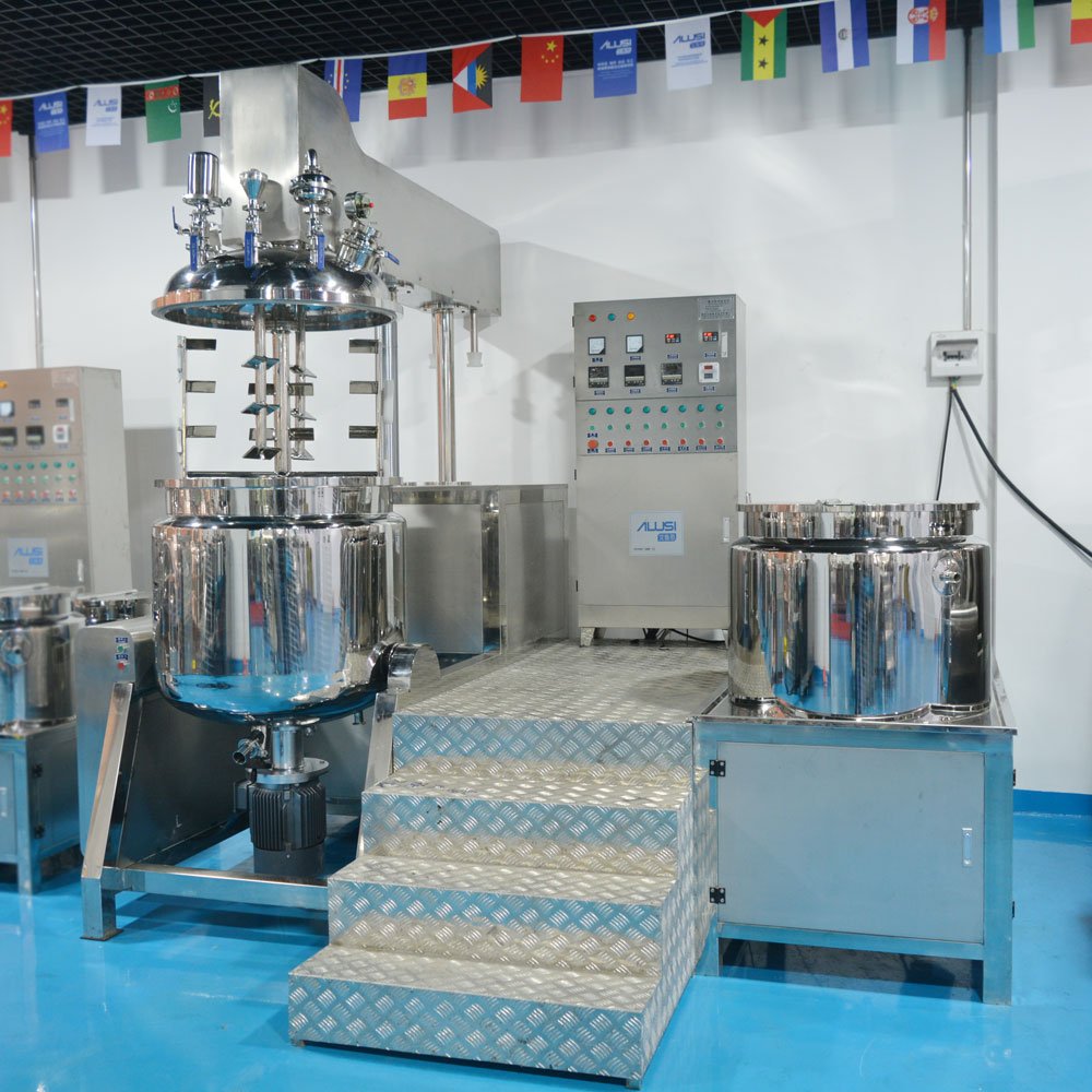 Cosmetic Machinery Vacuum Emulsifying Homogenizer Mixer for Cream Lotion Paste Making Production Line Vacuum Mixing