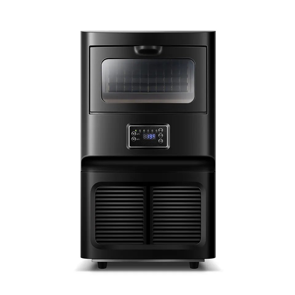 Ice Maker 30kg Commercial Milk Tea Shop Small Large Square Ice Cube Maker Liquid crystal display intelligent operation