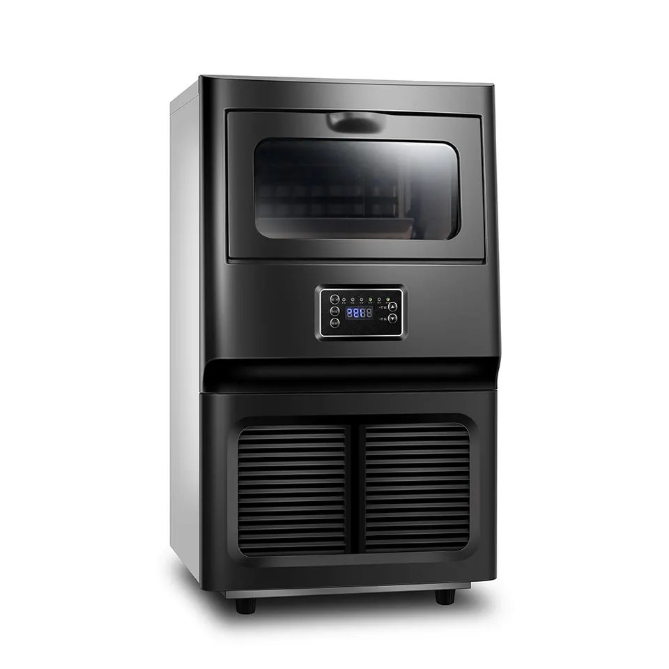 Ice Maker 30kg Commercial Milk Tea Shop Small Large Square Ice Cube Maker Liquid crystal display intelligent operation