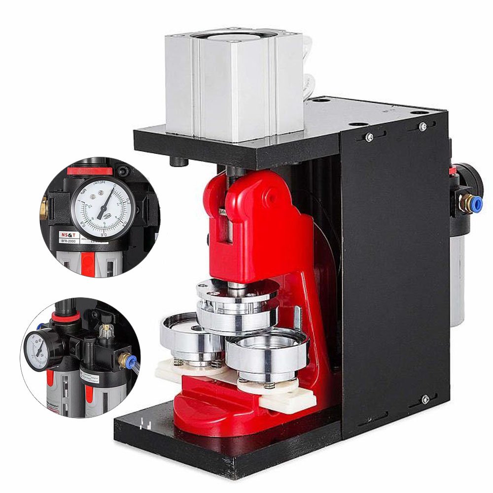 Automatic Metal Bottom Badge Maker Button Making Machine With Different Size Mould