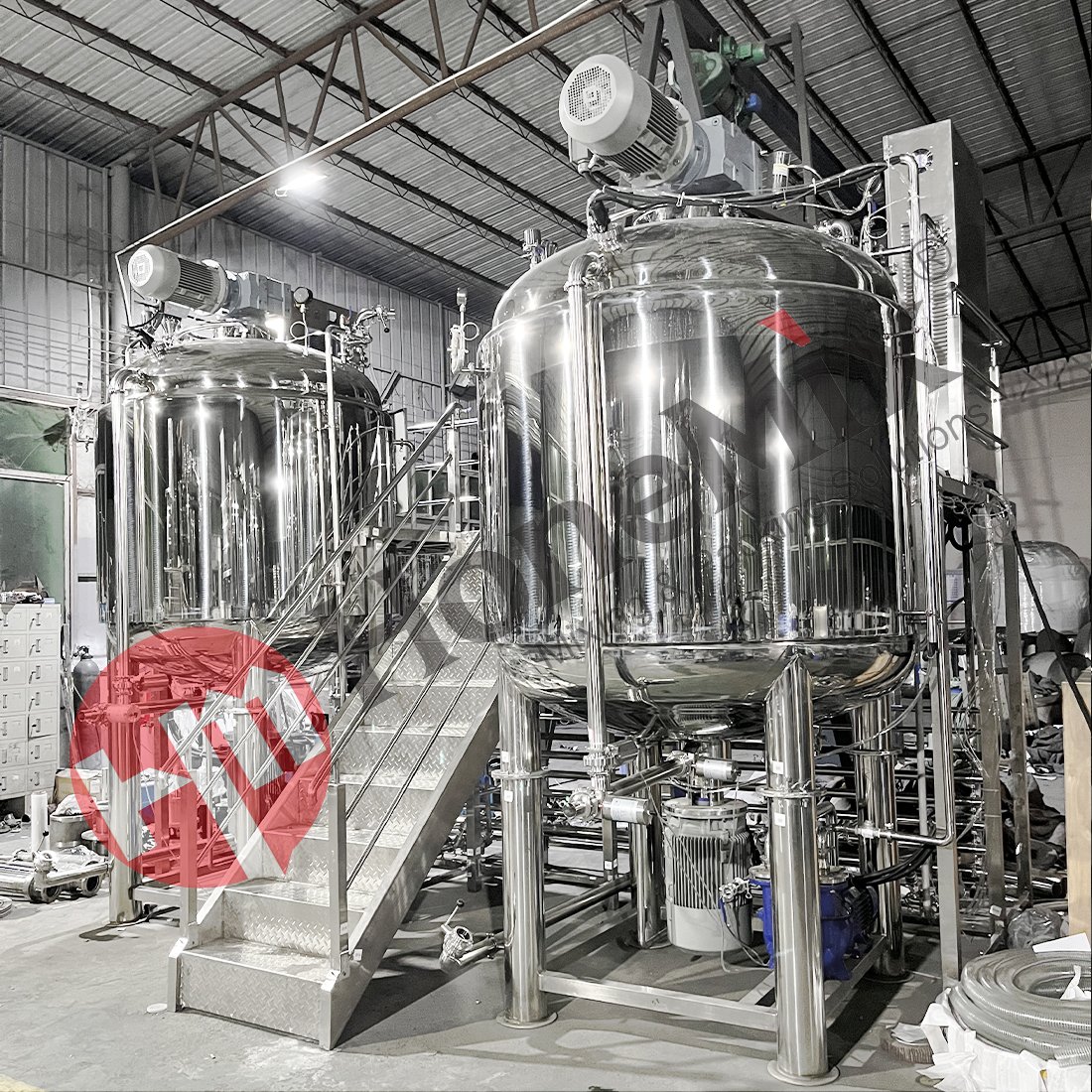 moisturizing cream making machine vacuum mixer homogenizer 400l 1500l 3000l 4000l mixer tank with heating vacuum mixer
