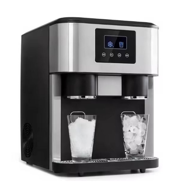 3 in 1 New Ice Dispenser With Water Dispenser Crushed Ice 16kgs per day 16pcs Bullet Ice Cube Machine