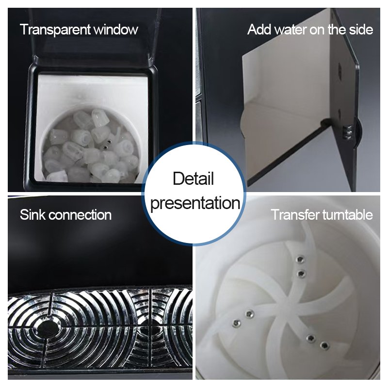 3 in 1 New Ice Dispenser With Water Dispenser Crushed Ice 16kgs per day 16pcs Bullet Ice Cube Machine