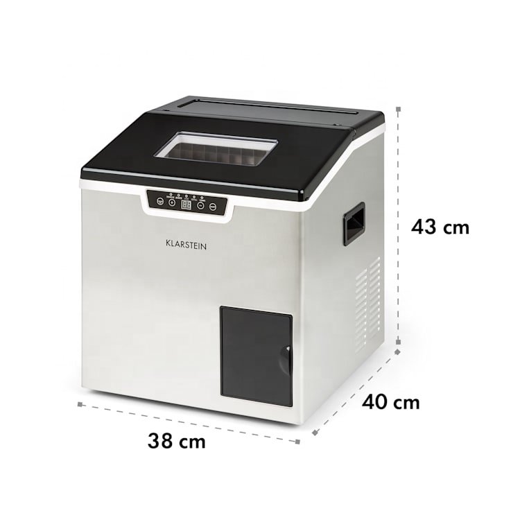 Stainless steel bottle water manual auto filling 20kgs Cube Shaped Classic LED Ice Maker with Shaver ice making machine CE ETL