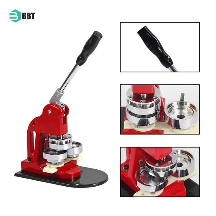 Metal Plastic Badge Button Making Machinery Bottle Opener Metal Pin Badge Maker Machine Different Mould