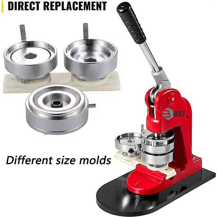 Metal Plastic Badge Button Making Machinery Bottle Opener Metal Pin Badge Maker Machine Different Mould