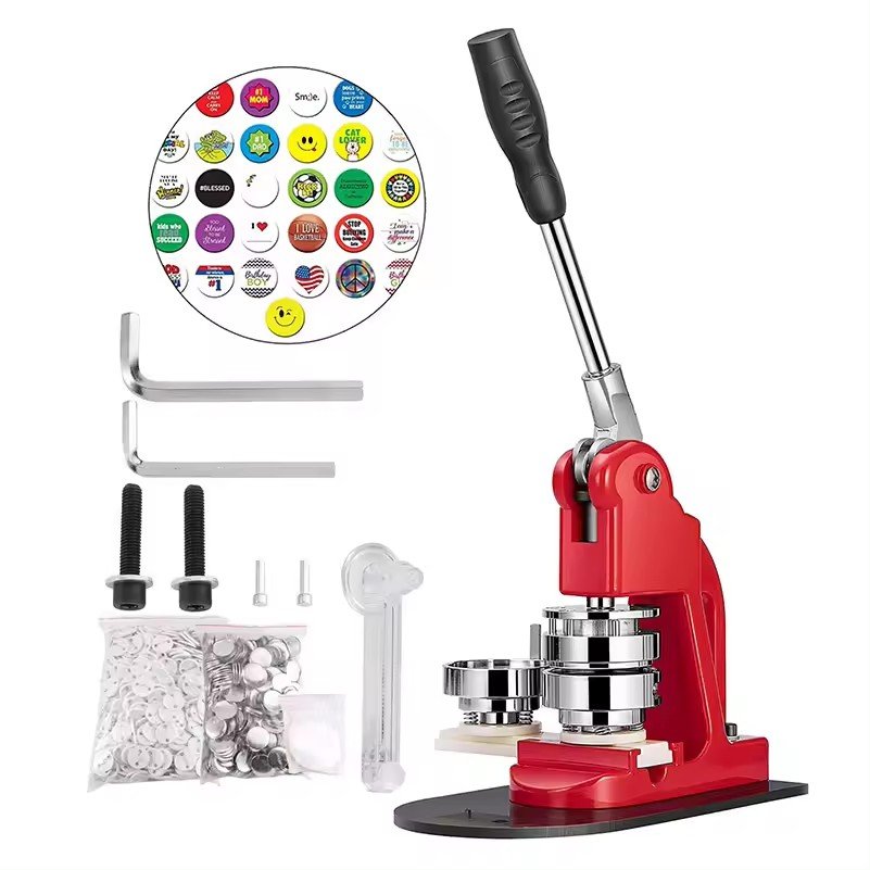 Metal Plastic Badge Button Making Machinery Bottle Opener Metal Pin Badge Maker Machine Different Mould
