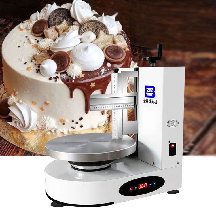 Commercial automatic cream cake coating smoothing icing smoother machine cake frosting decorating making cake icing machine