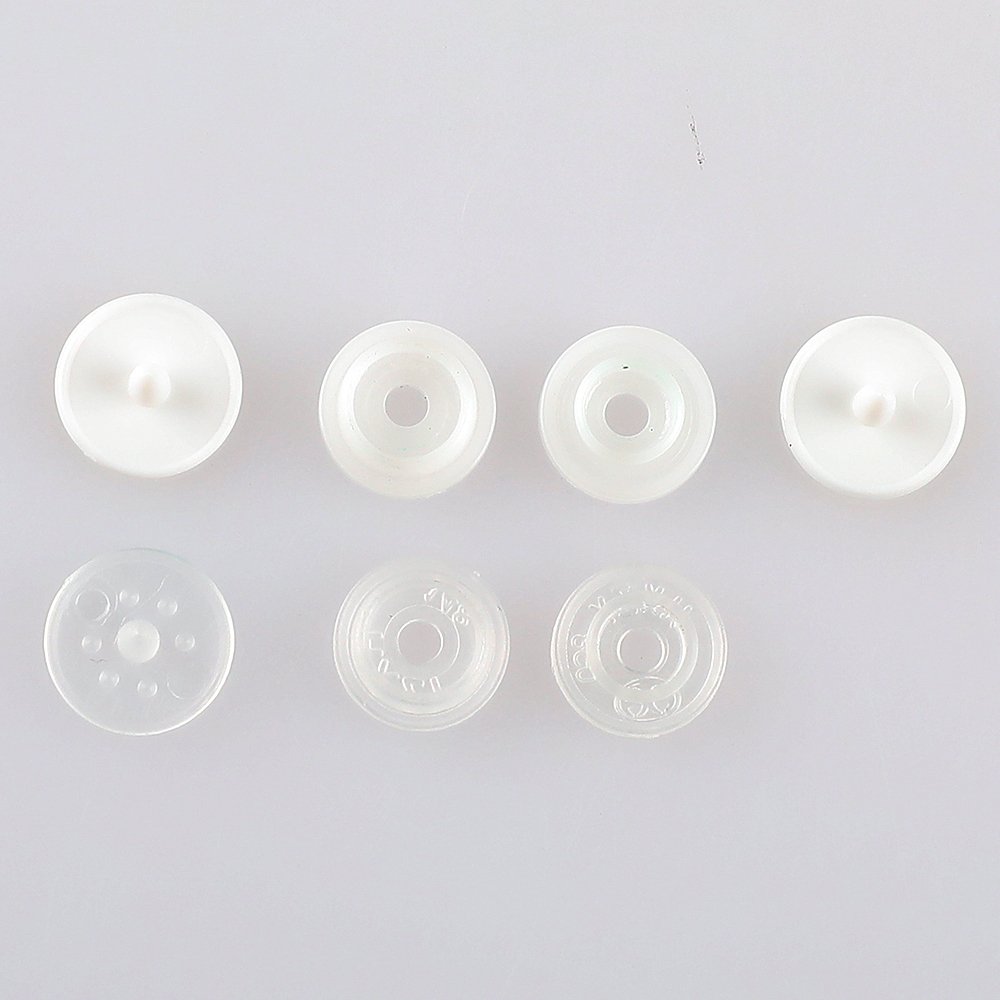 Factory Direct Eco-Friendly 1010 Plastic Snap Button Tape Clear Transparent Plastic Snap Button CR Button Snap For Garment Cloth