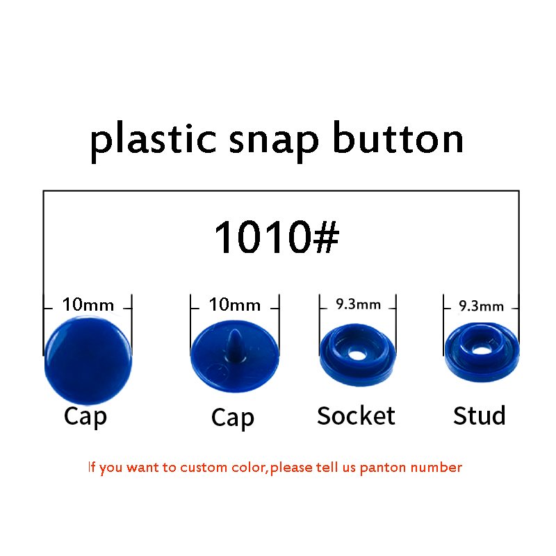 Factory Direct Eco-Friendly 1010 Plastic Snap Button Tape Clear Transparent Plastic Snap Button CR Button Snap For Garment Cloth