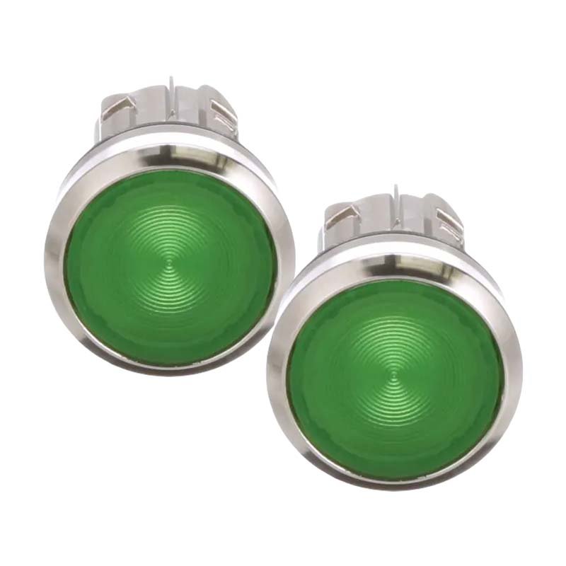New Original Illuminated Pushbutton 3SU1051-0AB40-0AA0 22 mm, Round, Metal, Shiny, Green, Flat, Momentary Contact Type
