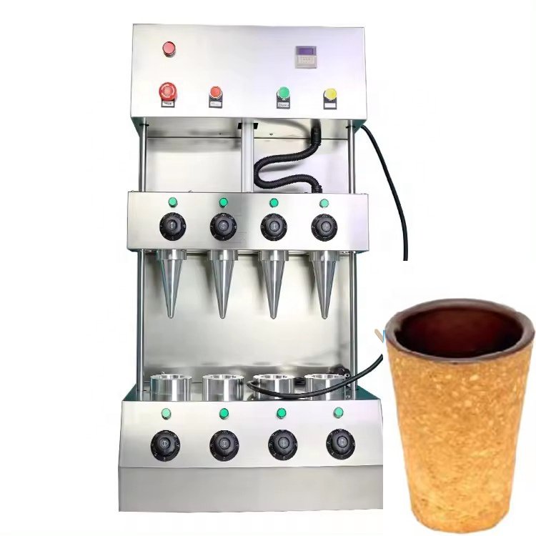 Automatic Ice Cream Cone Muffin Making Eatable Edible Biscuits Coffee Cup Cake Tartlet Eggtart Shell Waffle Maker Machine