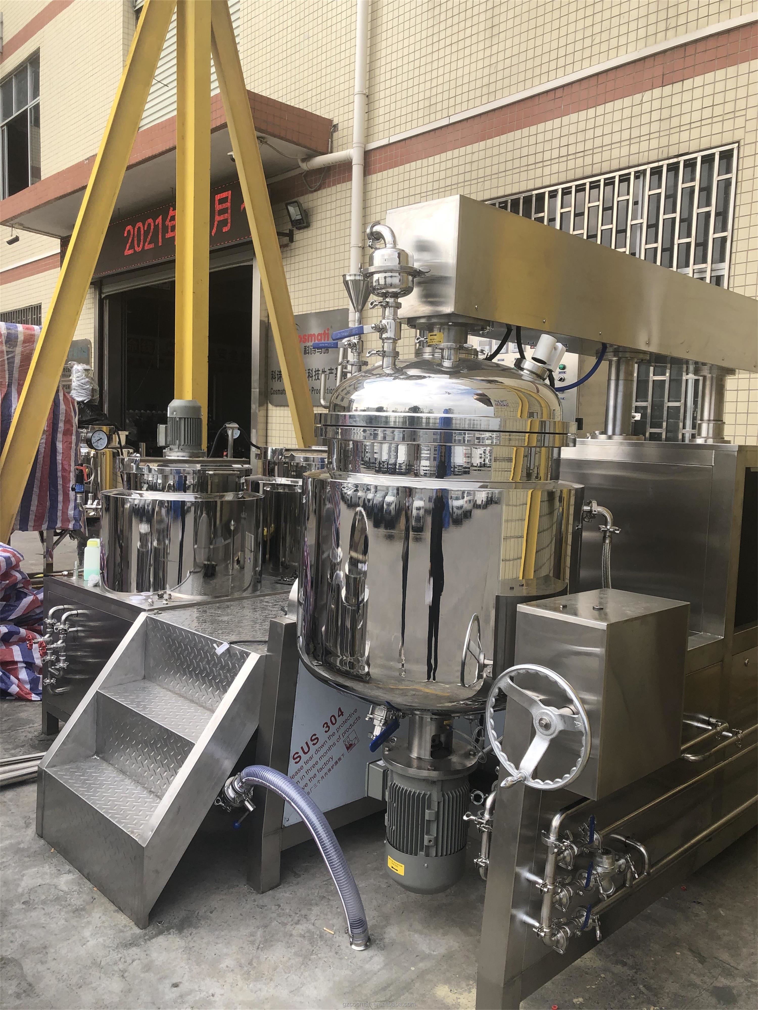 Hot Selling Toothpaste Making Machine SS316 Vacuum Mix Equipment 2024 Russia Cosmetic Manufacturing Machinery Cosmetic Mixer