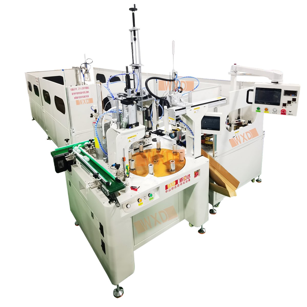 Low cost automatic production machine for led lamps Light bulb pressure plate glue button cover