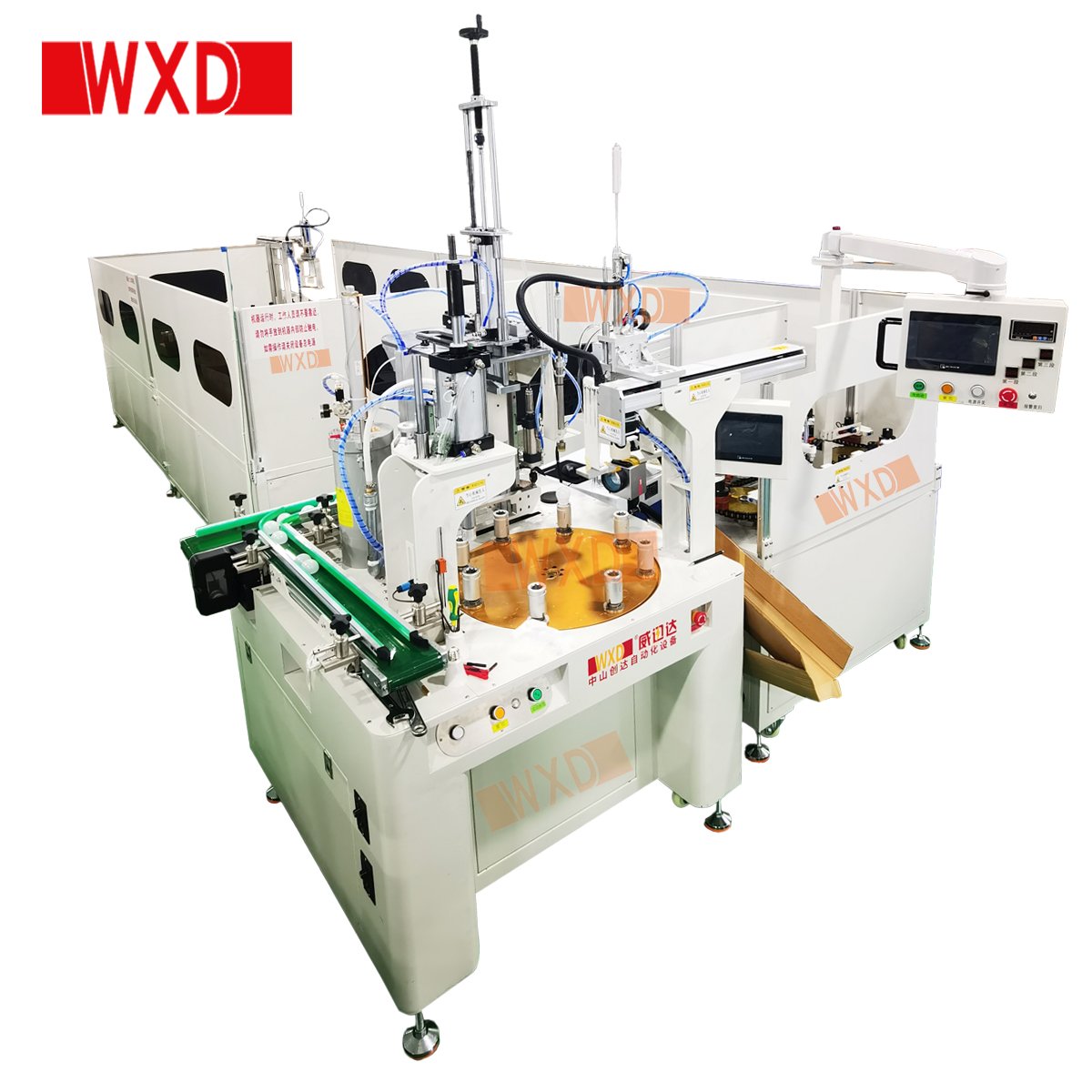 Low cost automatic production machine for led lamps Light bulb pressure plate glue button cover
