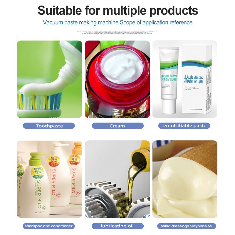 100L-1000L Vacuum toothpaste making machine Suitable for toothpaste production equipment
