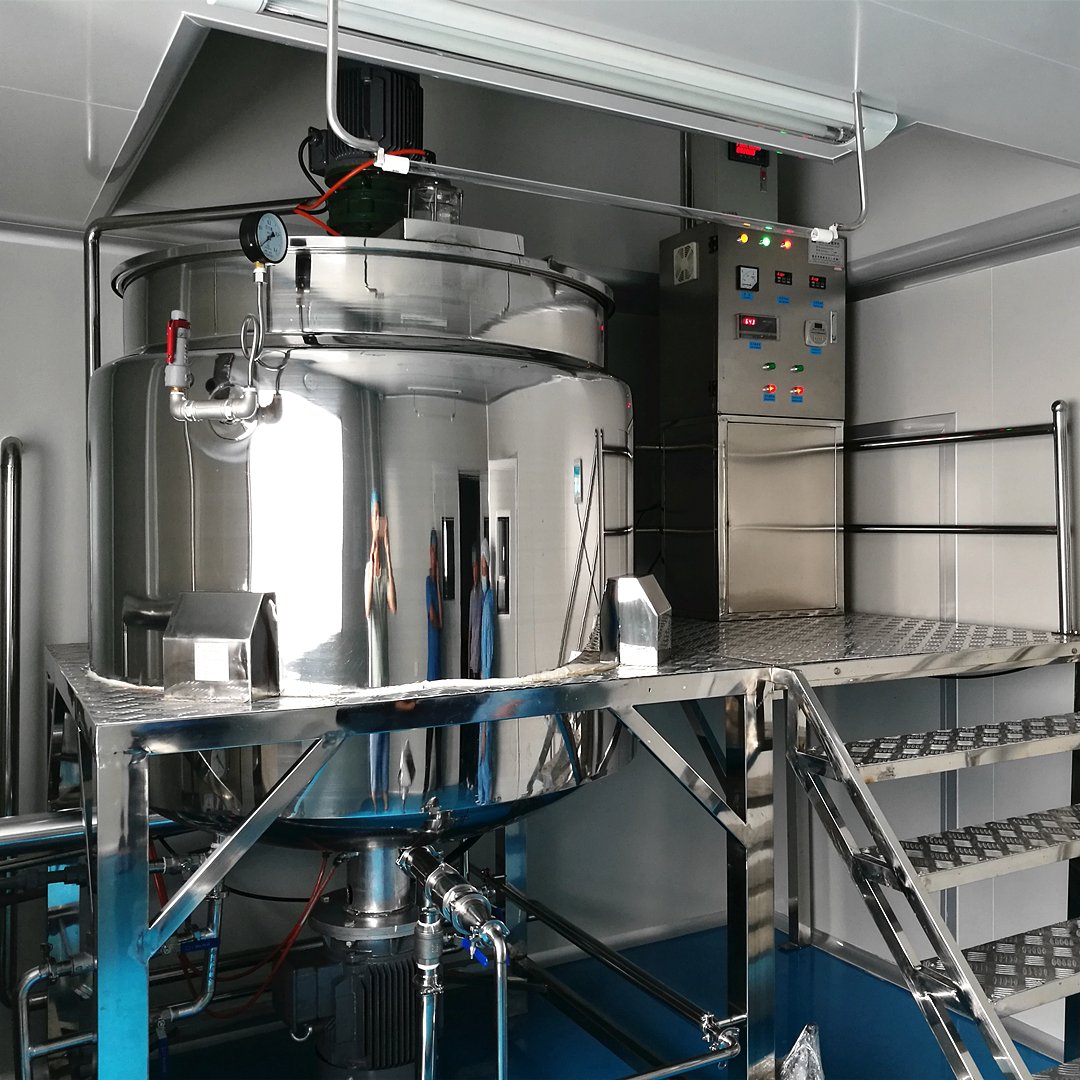 heated jacket mixing tank ointment vacuum emulsifying mixer grease oil blending machine
