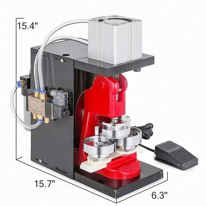 Automatic Pin Badge Maker Button Making Machine Pneumatic Badge Making Machine 25 32 37 44 50 56 58 75mm