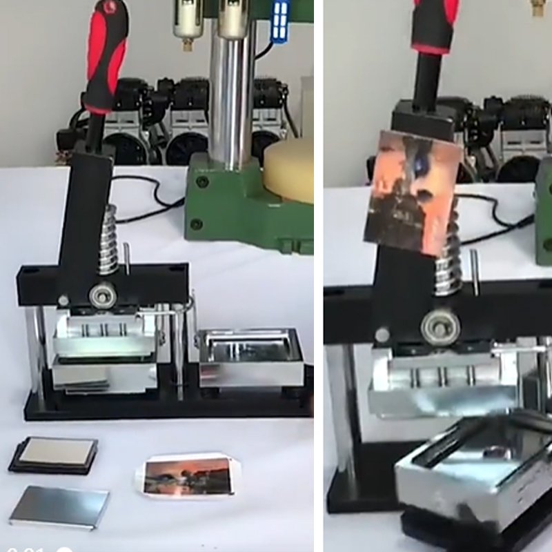 63.5mm square fridge magnet making machine DIY photo button maker fridge magnet making machine kit