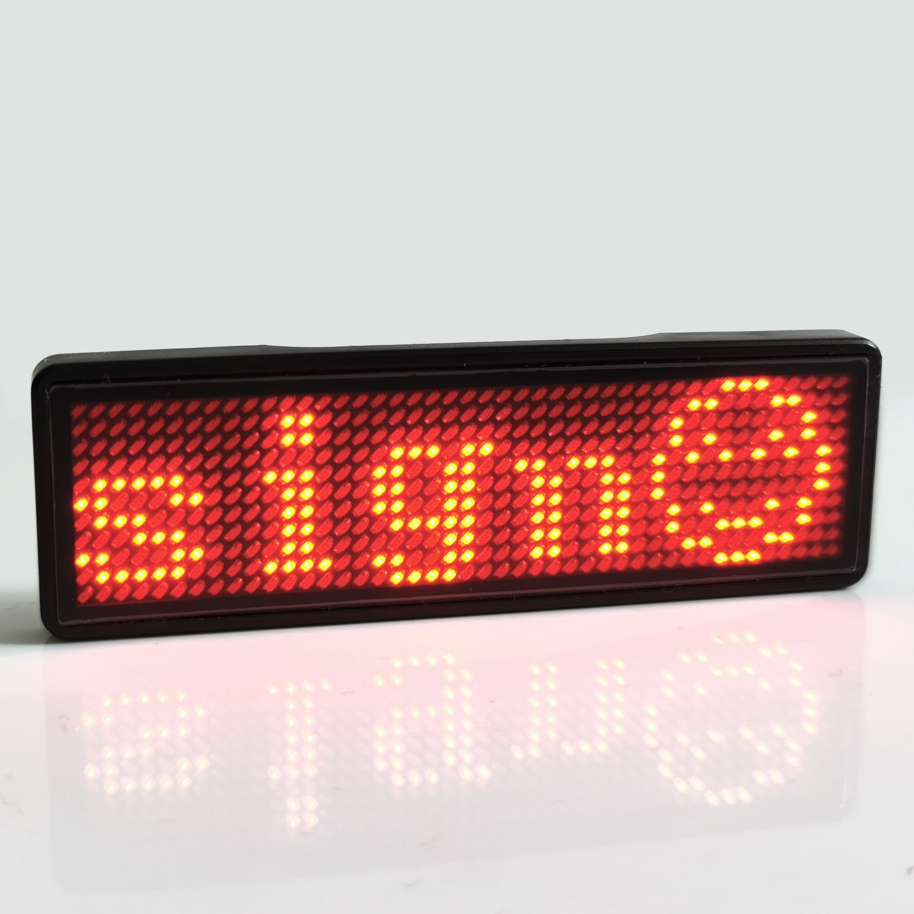 Multi color light up flashing name badge programmable electronic led name tag custom led display