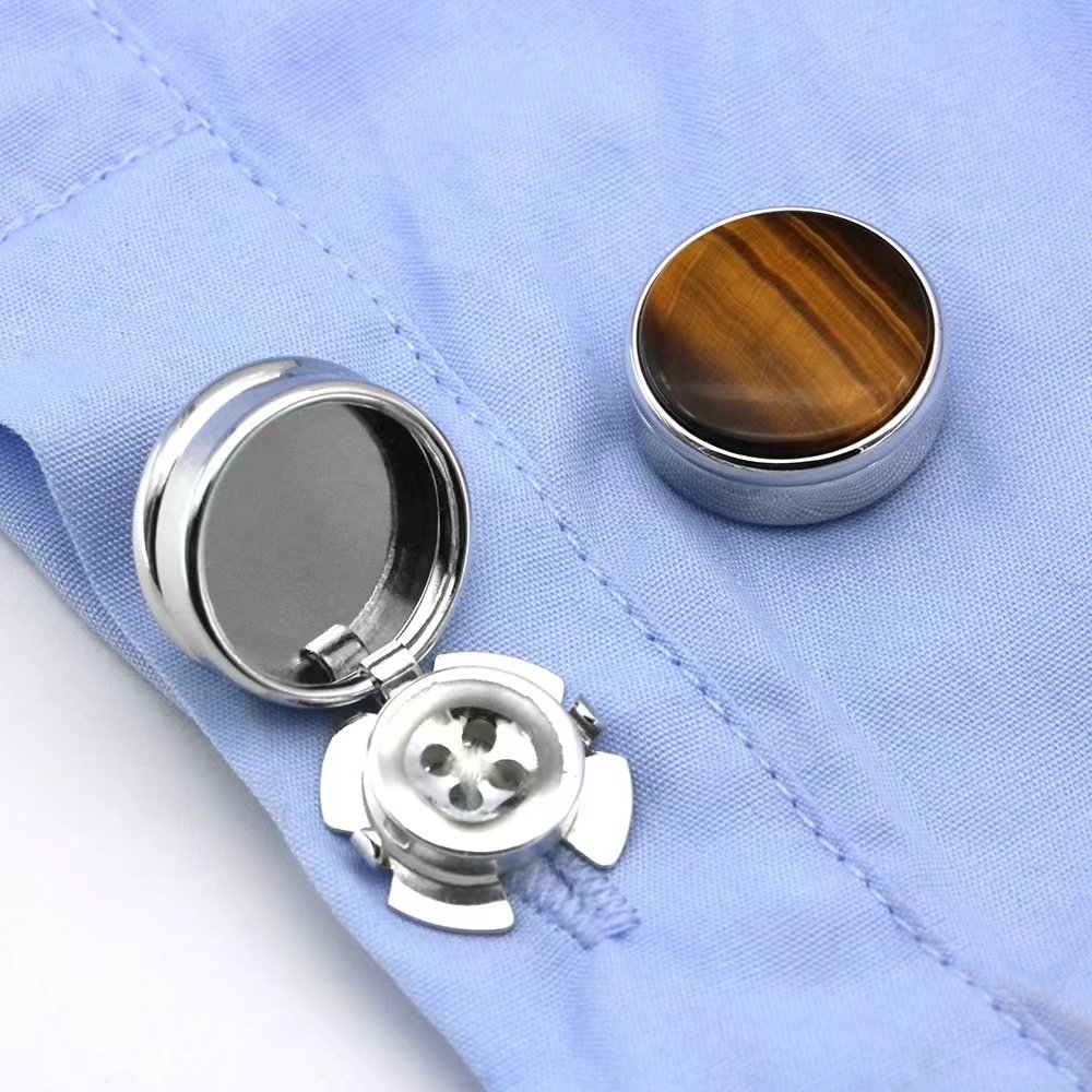 2024 new boyi Hot Sale Shirt Decorative Buttons cufflinks making machine for man Custom Cufflinks covers button for shirt