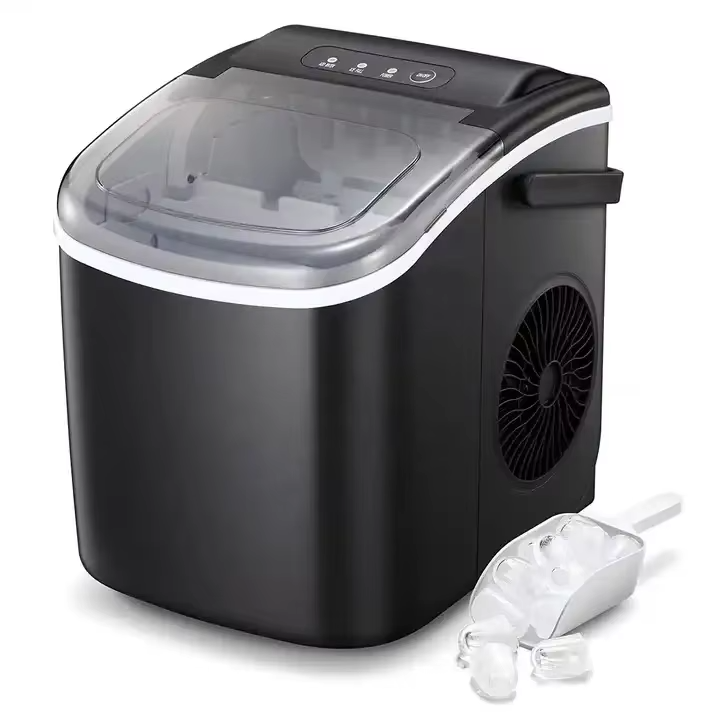 2024 Hot Selling 1.2L Electric Ice Makers Machine 12kg Compact Countertop 6 Mins 9 Bullet Portable Car Ice Cube Maker Machine