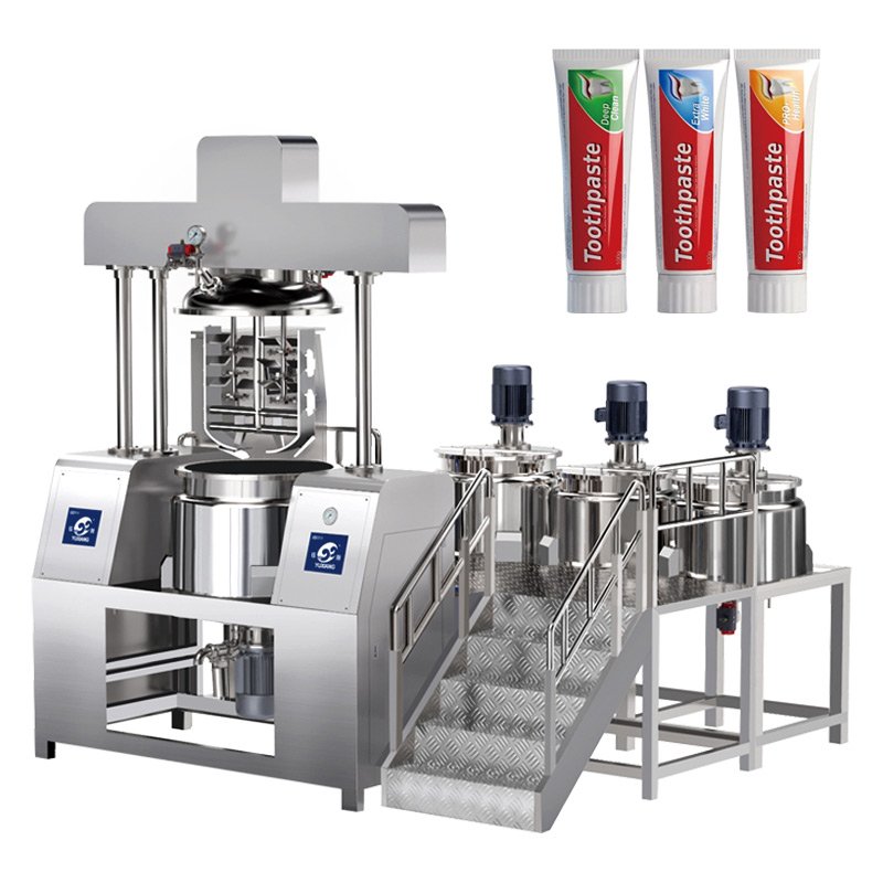 Yuxiang 200L 500L CE Certified Cosmetic Cream Lotion Homogenizer Mixer Vacuum Emulsifying Machine Toothpaste Mixing Equipment