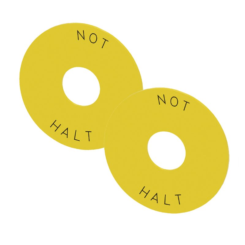 New Original Washer For EMERGENCY STOP 3SU1900-0BB31-0AT0, Yellow, Inscription Diameter 75 mm, Inside diameter 22.5 mm