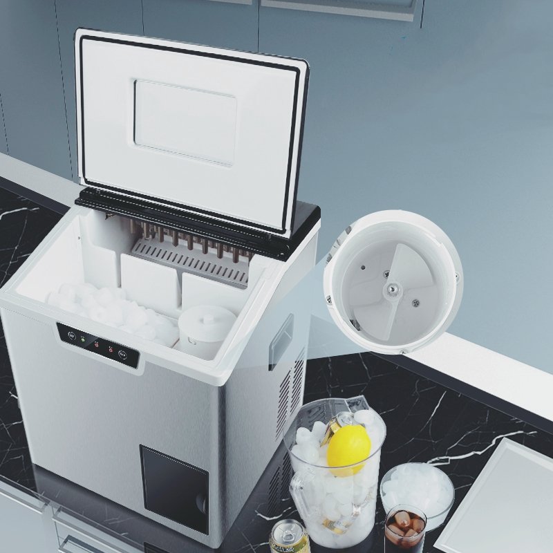 OEM Portable Ice Machine Rapidly Self Clean Ice Maker with Crushed Ice 18pcs Per Cycle 7-10mins Snow Making Machine Push Button