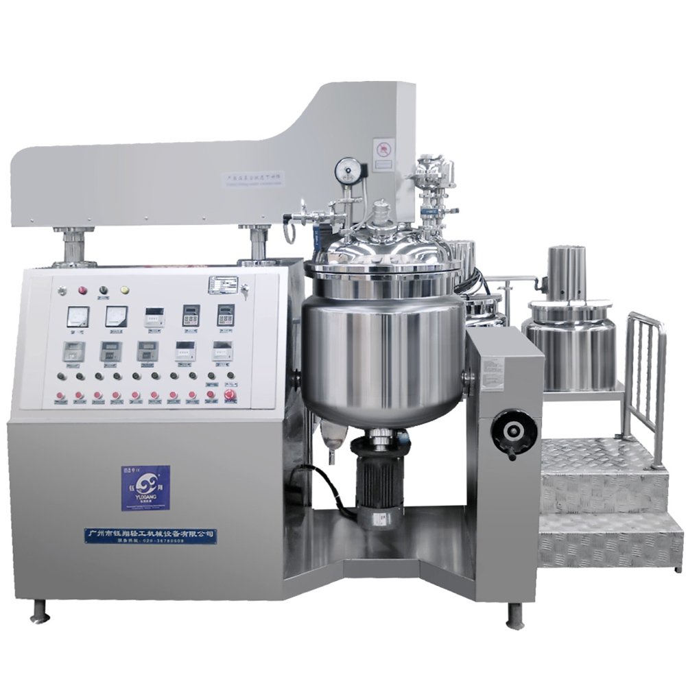 Yuxiang CE GMP Certificate Facial Cream Oily Skin Whitening Body Lotion Making Vacuum Emulsifying Mixer Cosmetic Making Machine